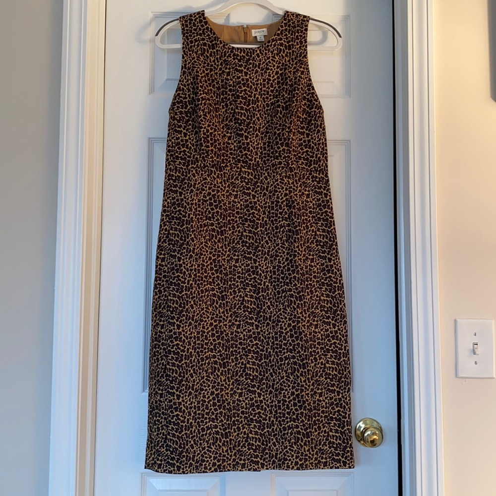 J. Crew Leopard Print Sheath Dress